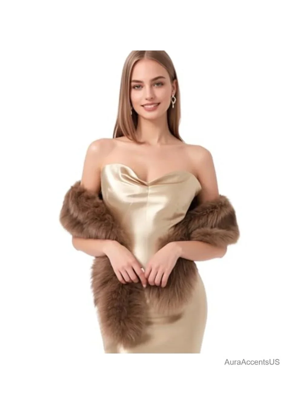 Faux Fur Collar Scarf Wrap Shawl Winter Warm Stole Neck Warmer